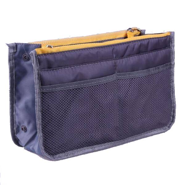 Nylon Cosmetic Bags For Women Tote Insert Double Zipper Makeup Bag Toiletries Storage Bag Girl Outdoors Travel Make Up Organizer