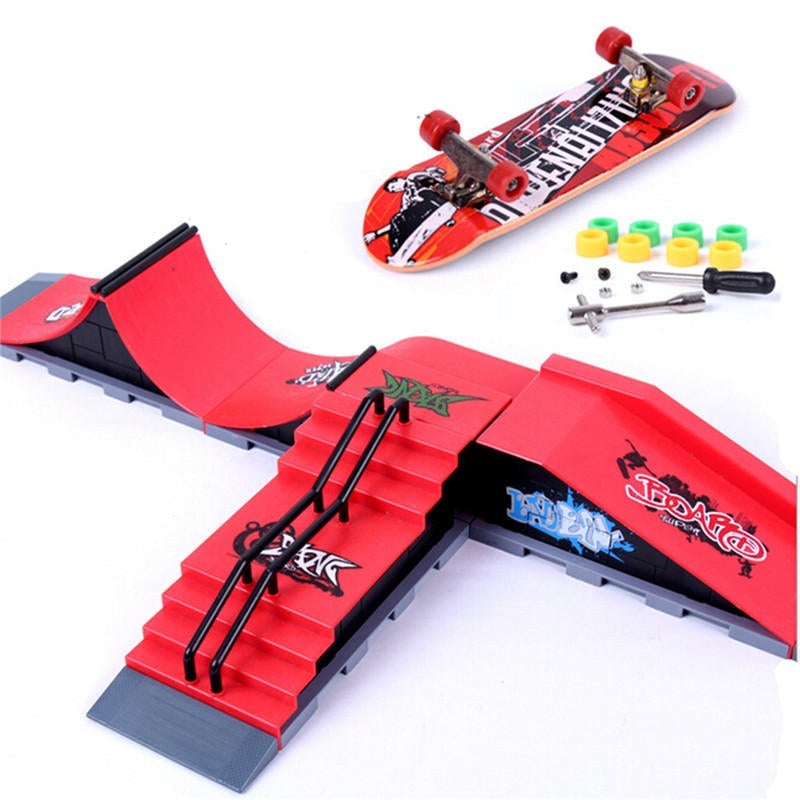 DIY Finger Skateboard Site Skate Park Ramp Parts Board Ultimate Sports