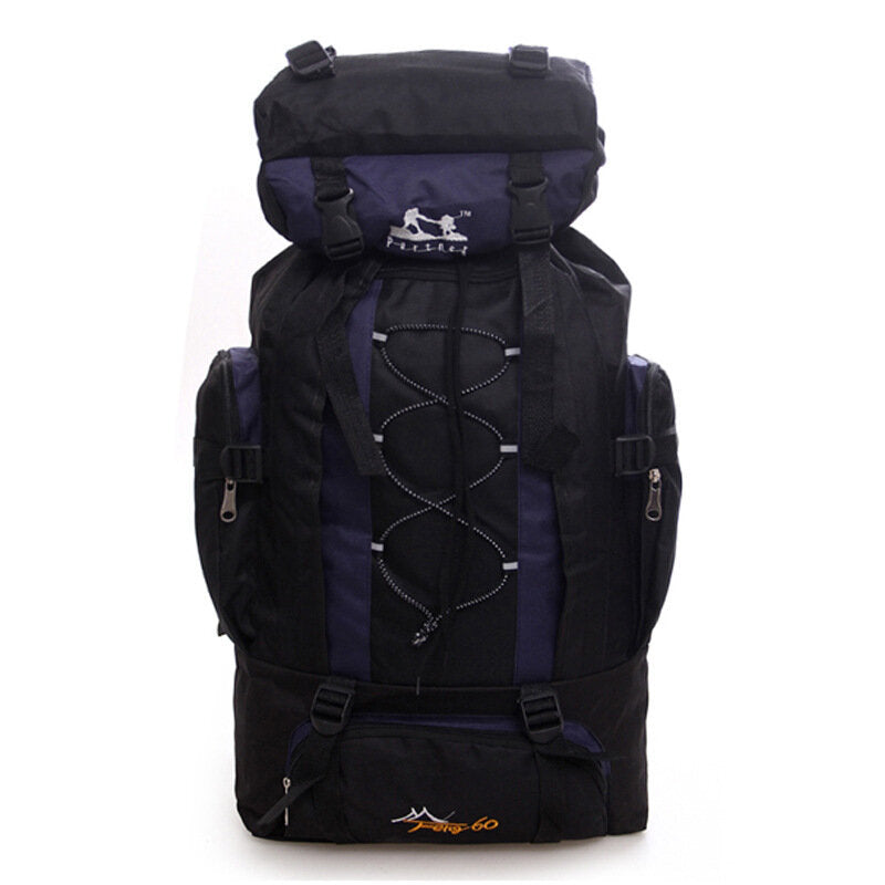 60L Nylon Backpack Waterproof Sports Travel Hiking Climbing Shoulder Bag Unisex Rucksack