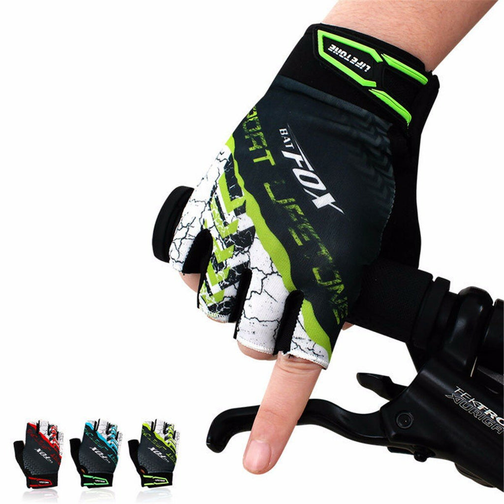 Unisex Bike Gloves Breathable Shockproof Half Finger Gloves for Bicycle Climbing Sport