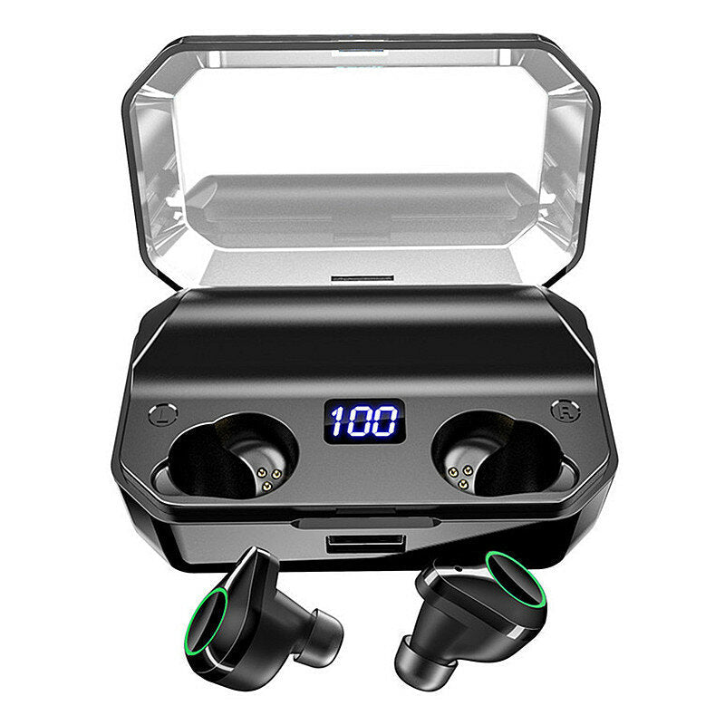 Wireless Digital Display Earbuds Binaural Call Bluetooth 5.0 Waterproof Earphone Stereo Bass Headset With 7000mAh Power Bank