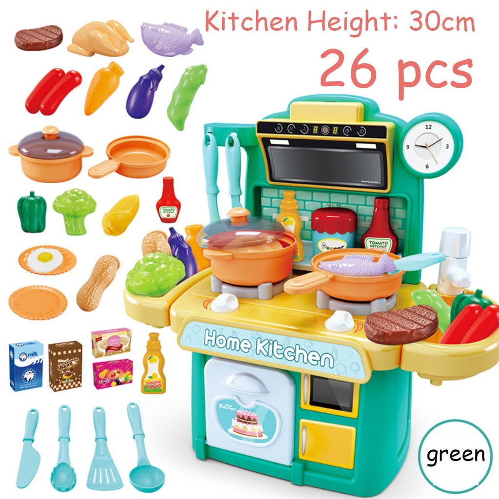 Kitchen Playset Play Kids Pretend Play Toy Toddler Kitchenware Cooking Set Toys