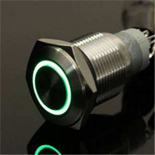 DC 24V Push Button Self-reset Momentary Switch LED Light