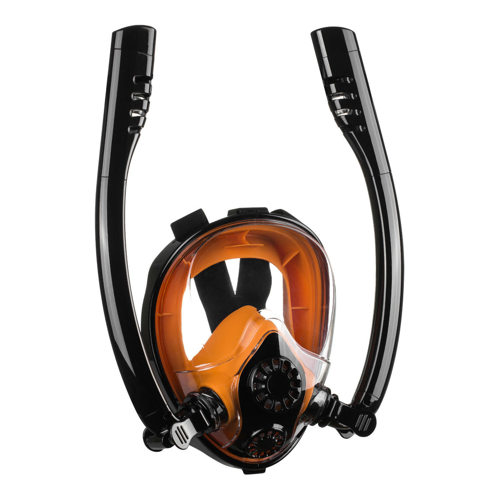 Anti-fog Double Tube Full Face Snorkel Scuba Diving Mask Swim Breathing Goggles With Camera Mount