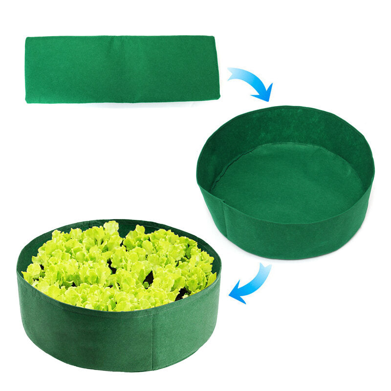 Vegetable Planting Grow Box Felt Fabric Round Growing Bag Home Garden Cultivation