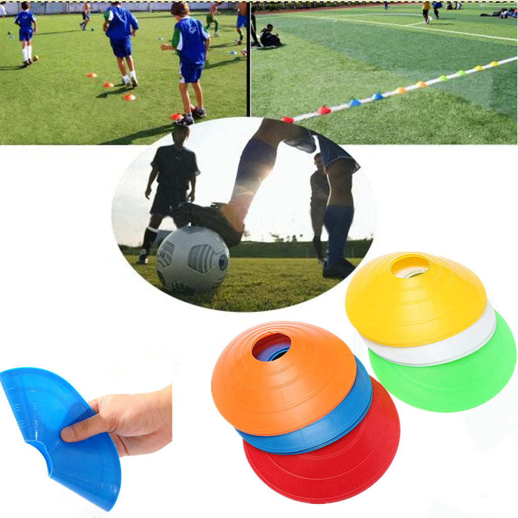 10 PCS Football Training Speed Disc Cone Cross Roadblocks