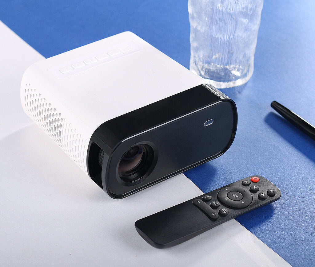 Mini LED Projector 1800Lumens 2000:1 Contrast Ratio 4K 1080P Supported EU Plug Outdoor Movie Home Theater