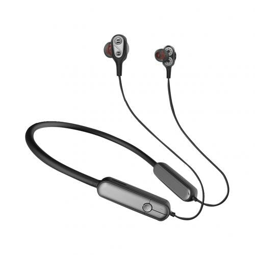 HD Voice Bluetooth 5.0 Dual Dynamic Drivers TF Card Stereo Bass Wireless Neckband Sports Earphone with Mic