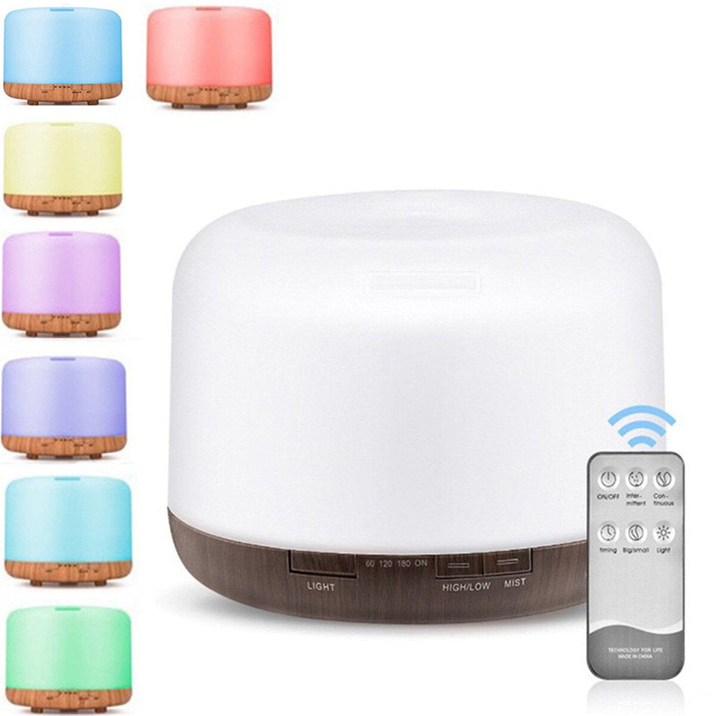 Large Mist Spray 500ML Ultrasonic Aroma Diffuser Household Humidifier Colorful Night Light Household Air Purifying Humidifier