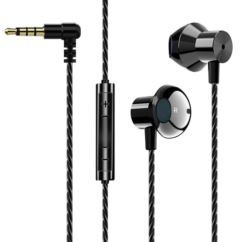 Metal Stereo Bass Earphone Gaming Music Earbuds For Laptop PC