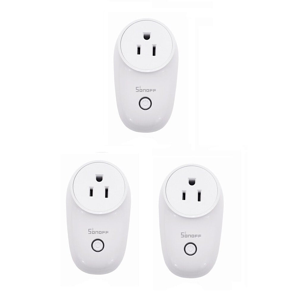 Smart WIFI Socket US Wireless Plug Power Sockets Smart Home Switch Work With Alexa Google Assistant IFTTT,3Pcs S26 10A AC90V-250V