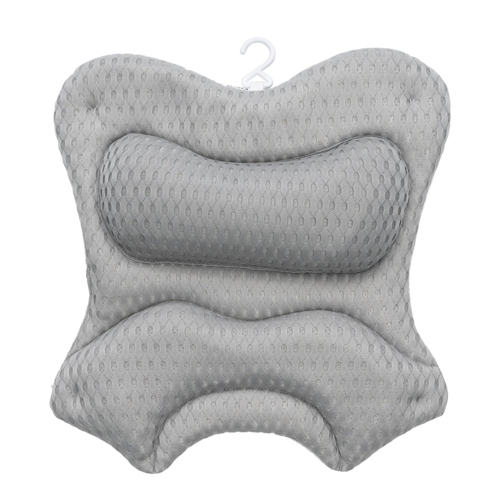 Bath Pillow Spa Neck Back Support Bathtub Tub 3D Mesh Cushions Suction Cups