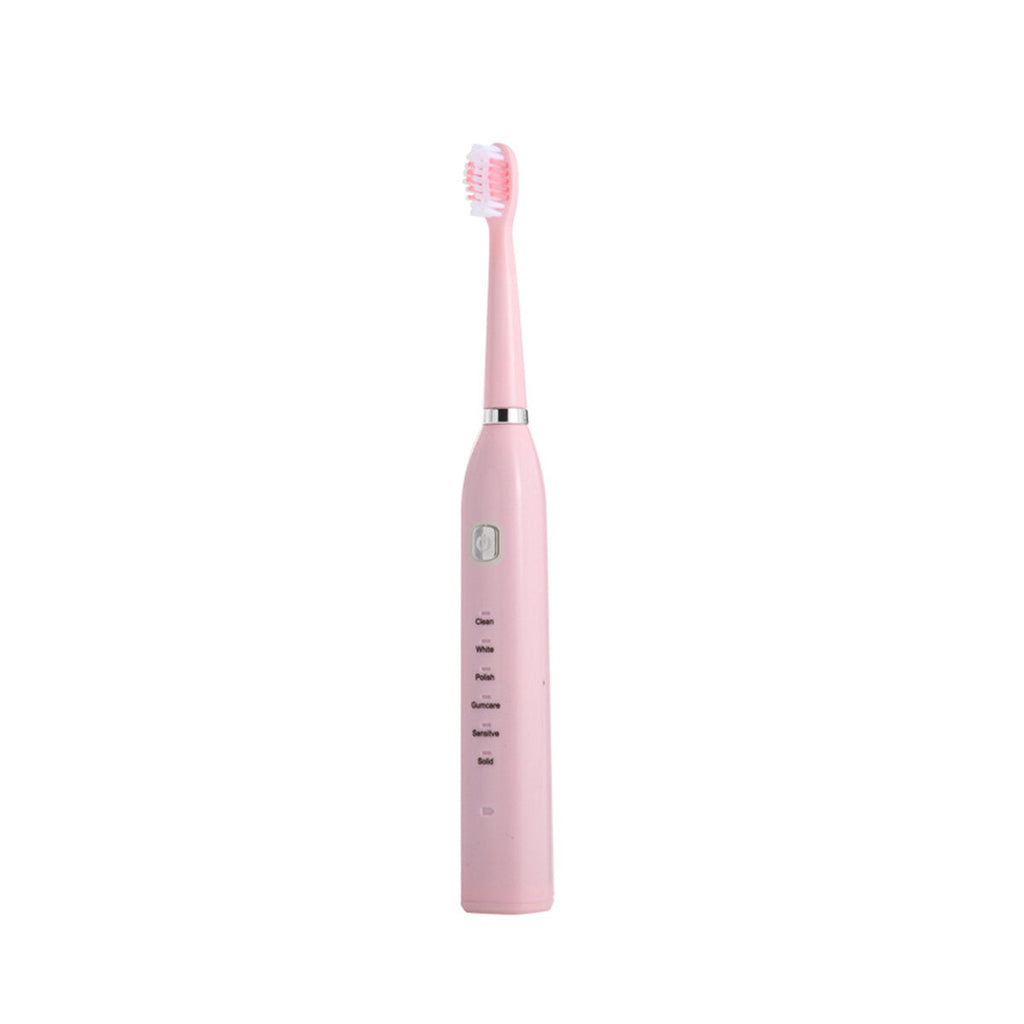 IPX7 Waterproof 500mAh Electric Toothbrush 6 Speed USB Rechargble Sonic Vibration Tooth Brush Whitening Oral Care With 3 Heads