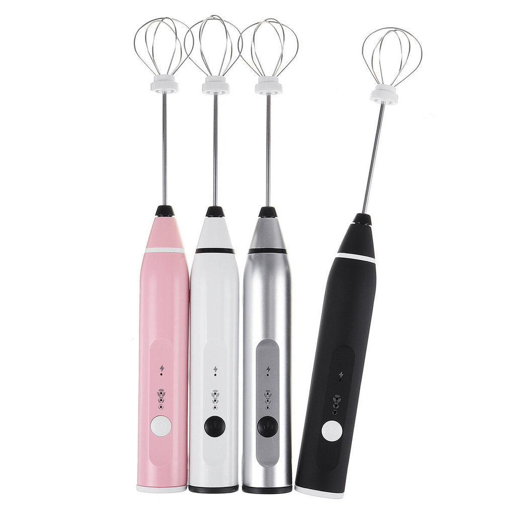 3 IN 1 Electric Hand Mixer Milk Frother Rechargeable 3 Speed Mixer Stirrer Egg Beater Home