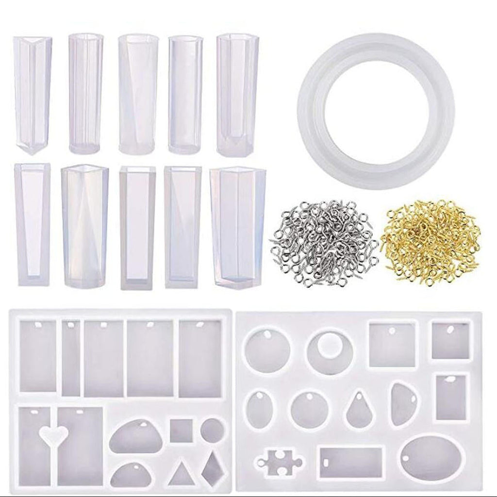 213pcs Resin Casting Mold Kit Silicone For Necklace DIY Jewelry Pendant Craft Making Gadget