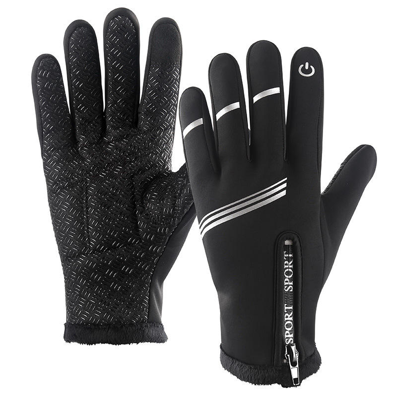 Touch Screen Antislip Waterproof Gloves Reflective Cycling Bicycle Bike Gloves Winter Warm Gloves Sports Gloves