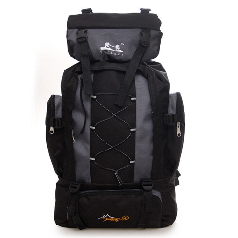 60L Nylon Backpack Waterproof Sports Travel Hiking Climbing Shoulder Bag Unisex Rucksack