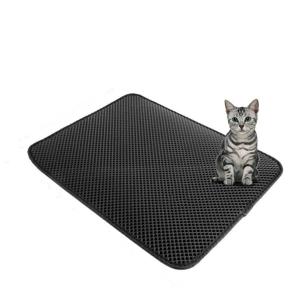 Double Layer Non-slip Cat Litter Mat Soft Honeycomb Hole Prevents Litter Scatter Multiple Size Options