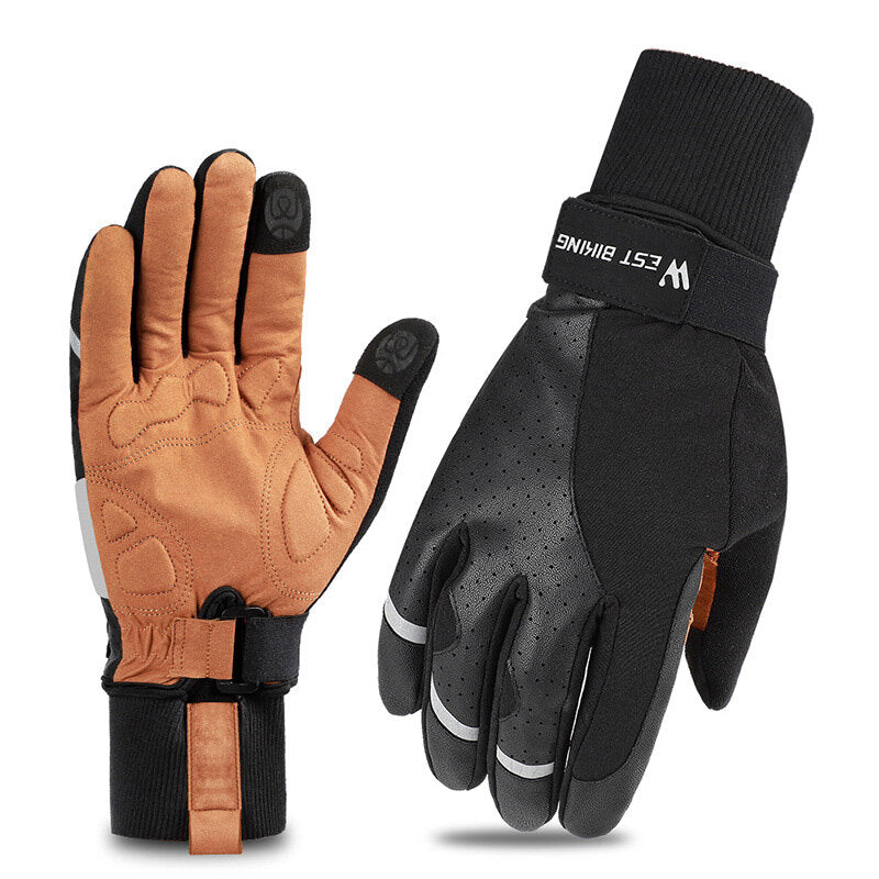 Cycling Gloves Winter Plush Bike Gloves Biking Touch Screen Warm Glove Riding Portable Dustproof Cycling Accessories