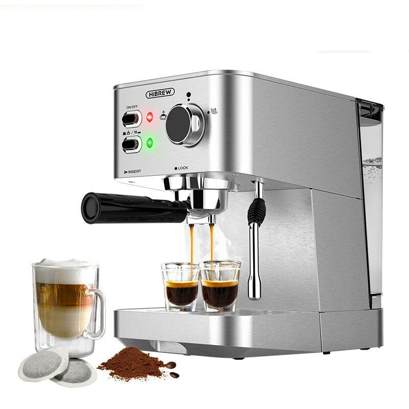 Powder/Pod dual-use Coffee Espresso Maker 20Bar Espresso Coffee Machine Inox Case Semi Automatic