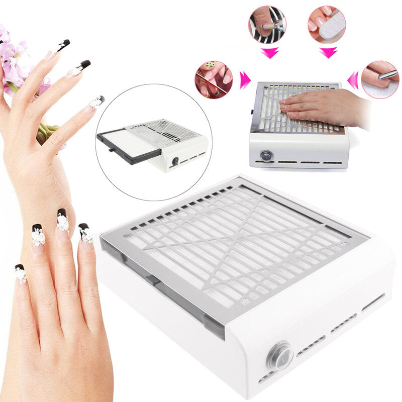 40W Nail Art Dust Vacuum Suction Collector Nail Cleaner Manicure Tools Salon