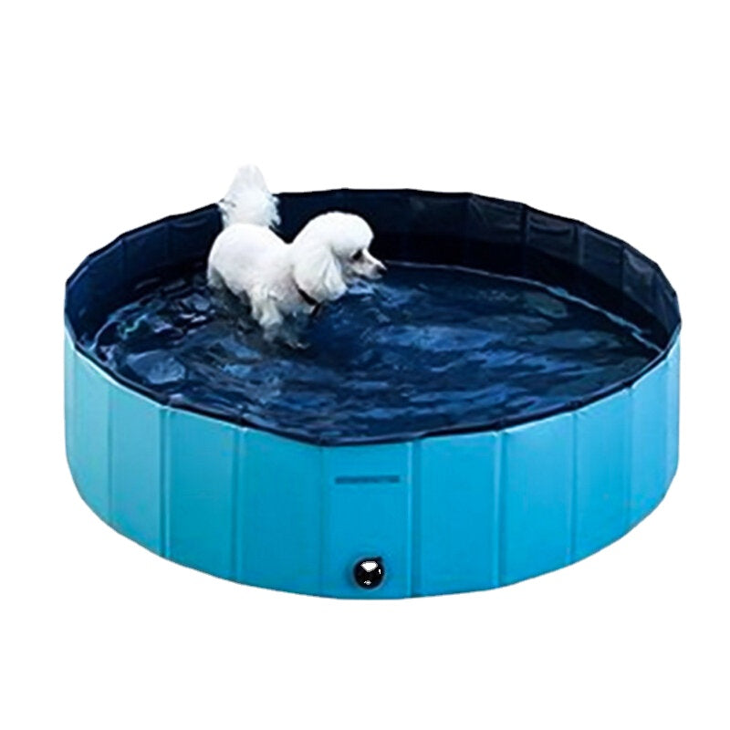 Foldable Dog Pool Pet Bath Inflatable Swimming Tub Collapsible Bathing Pool for Dogs Cats Playing Kids Supplies Portable Durable PVC Composite Cloth