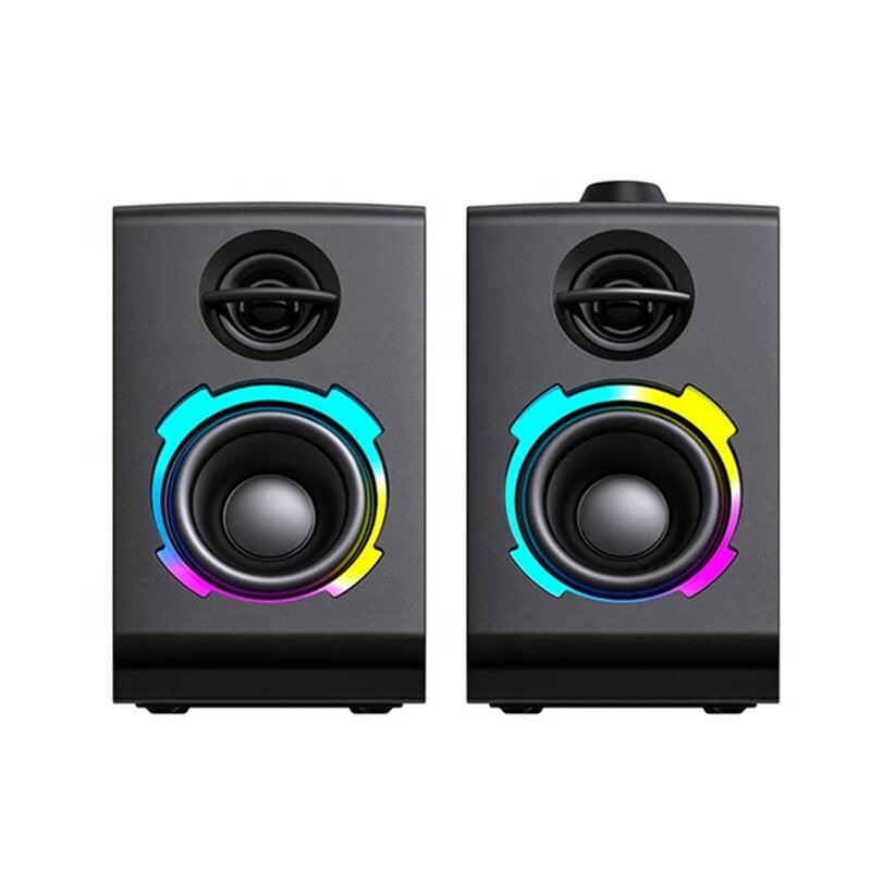 Bluetooth Speaker RGB Lighting Game Desktop Dual Speaker Surround Bass Stereo Support USB TF Card AUX Subwoofer