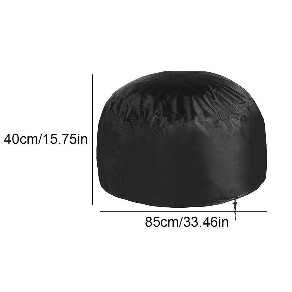 BBQ Gill Cover Waterproof UV Protector Gas Charcoal Burner Round Cover Outdoor Camping Picnic