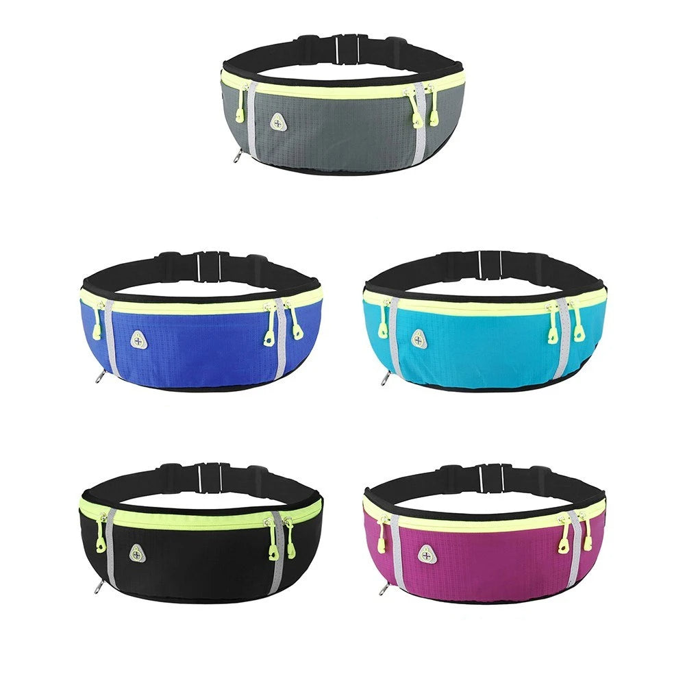 Water-repellent Running Waist Bag with Water Bottle Holder Ultralight Adjustable Belt