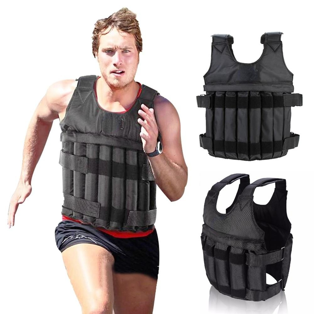 Weighted Vest Adjustable Gym Exercise Training Fitness Jacket Workout Boxing Waistcoat Accessories