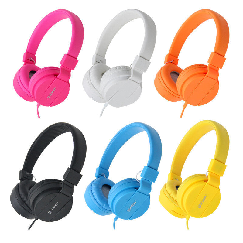 Gaming Headset Wired Surround Bass Stereo Headphone Foldable 3.5mm AUX Stretching Over-head Headphone