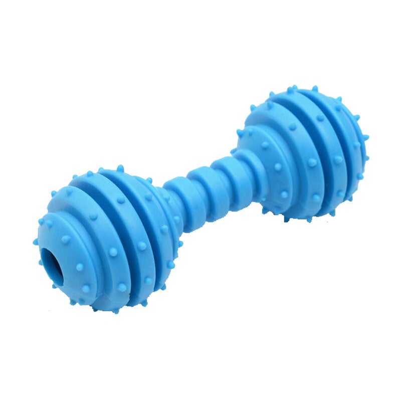 Rubber Dog Bite-Resistant Prickly Barbell Toy Pet Molar Toy