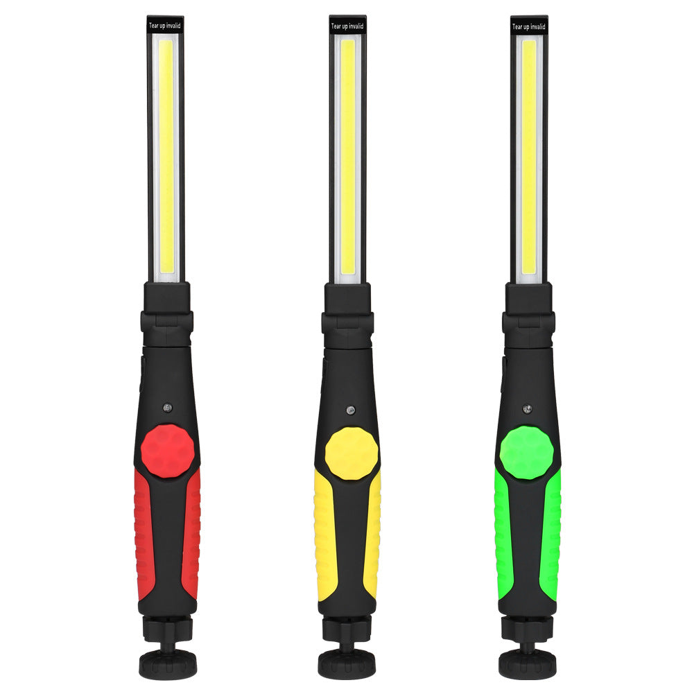 Rotated Foldable Magnetic USB Rechargeable COB LED Flashlight COB Work Light