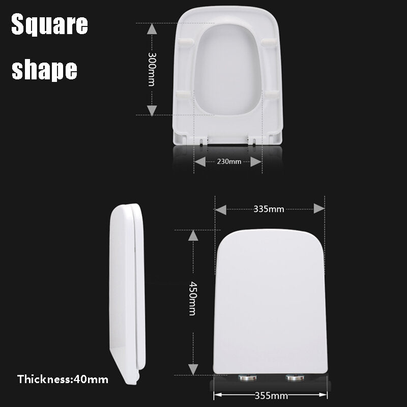 4 Type White Cover Front Toilet Seat Covers Lid Soft Open Close Easy Clean Higer Thickened Universal Descending Toilet Cover