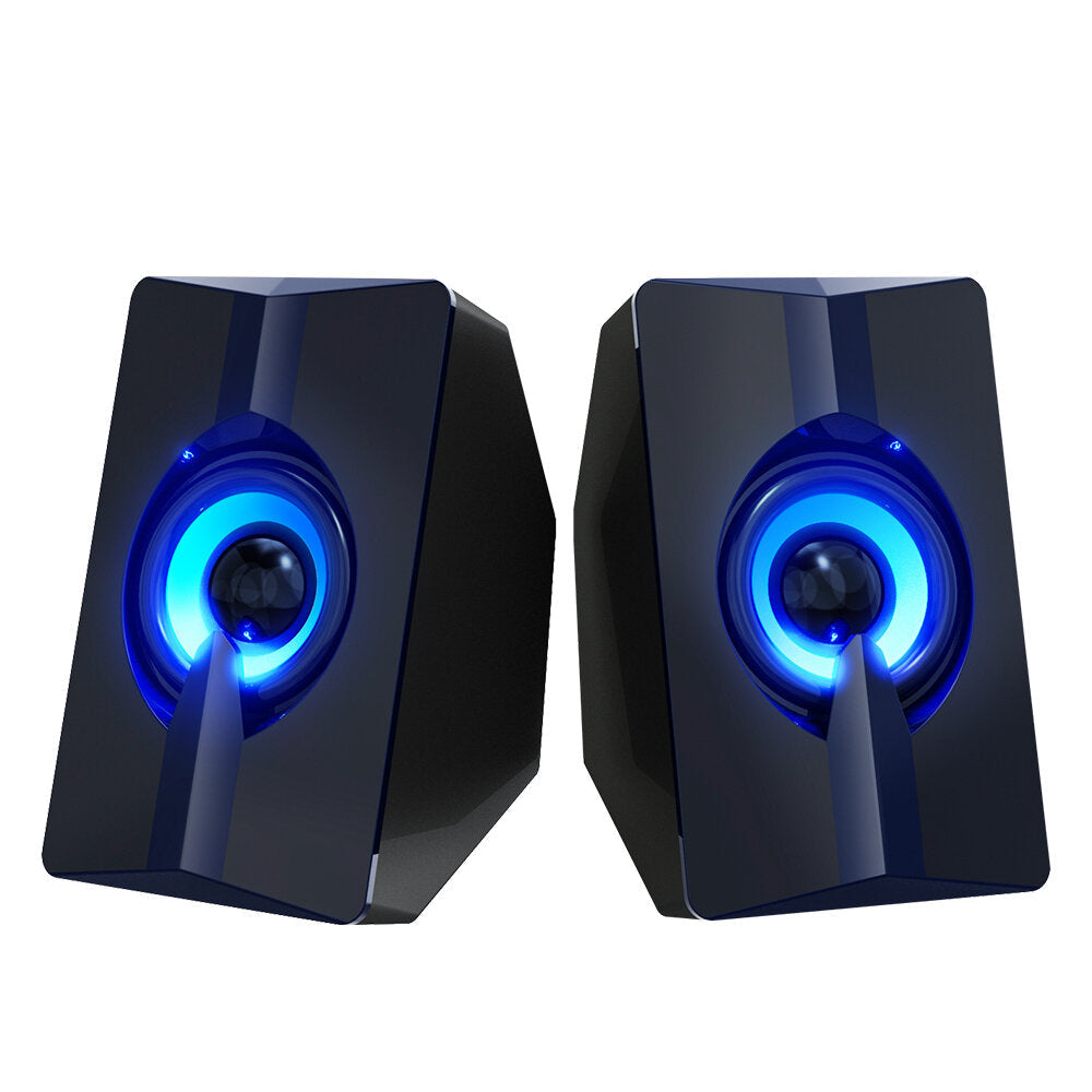 Colorful Luminous Speaker 4D Surround Sound Wired Computer Speaker Gaming Loudspeaker for Computers / Smart Phones / Tablets