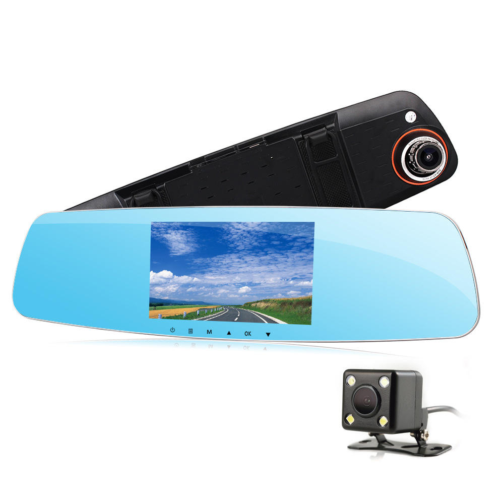 5 Inch 170 Wide Angle Lens Rearview Mirror Car DVR