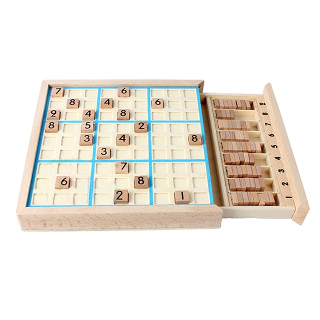 Sudoku Chess Logic Training Board Children Intelligence Toys Gifts Wooden Game with Books Sets