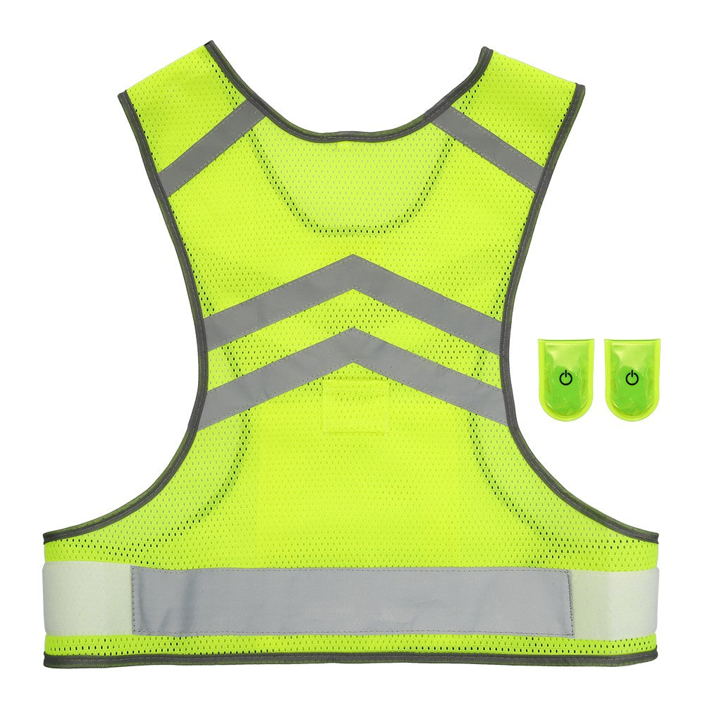 Outdoor Sports Running Reflective Vest Adjustable Lightweight Mesh Safety Gear