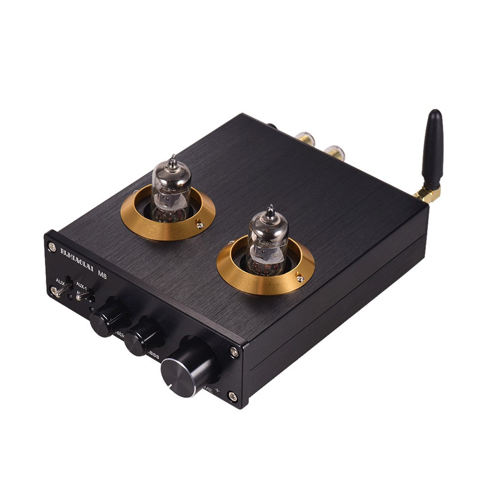 Mini Hi-Fi Digital Audio Power Amplifier Stereo Amp with Dual 6J2 Vacuum Tubes 100W(50W*2)