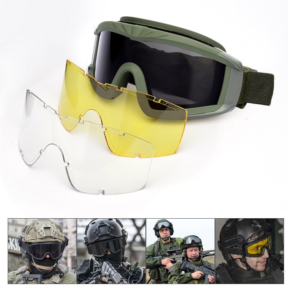 Military Airsoft Tactical Goggles Shooting Glasses Motorcycle Windproof Wargame