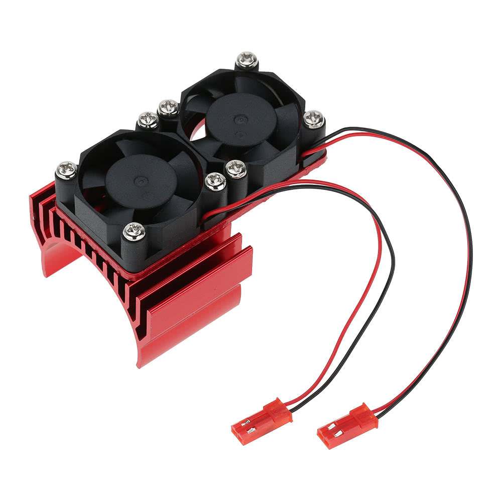 7019 Motor Heat Sink With Two Cooling Fans for 1/10 HSP RC Car 540/550 3650